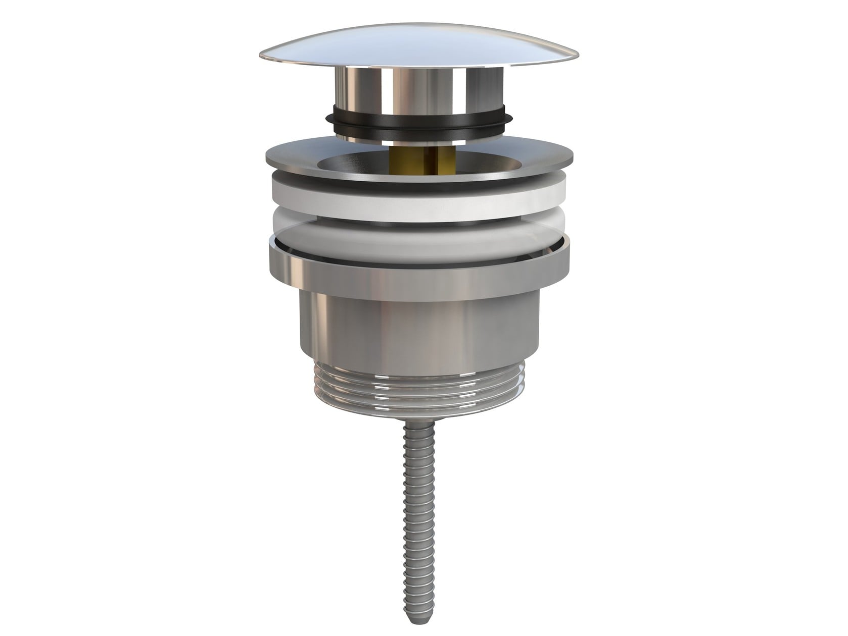 Universal click-clack drain plug for washbasins, chrome-plated brass | KoseDiCasa