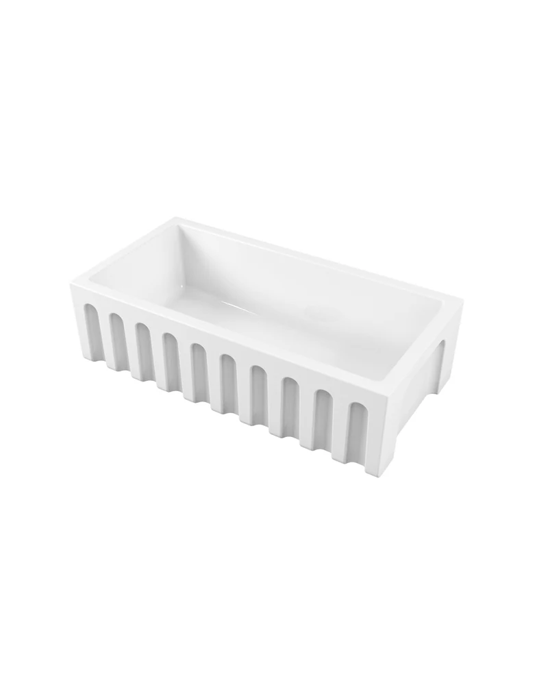 Lavello da cucina in ceramica bianca 91 cm grande a grembiule | KoseDiCasa