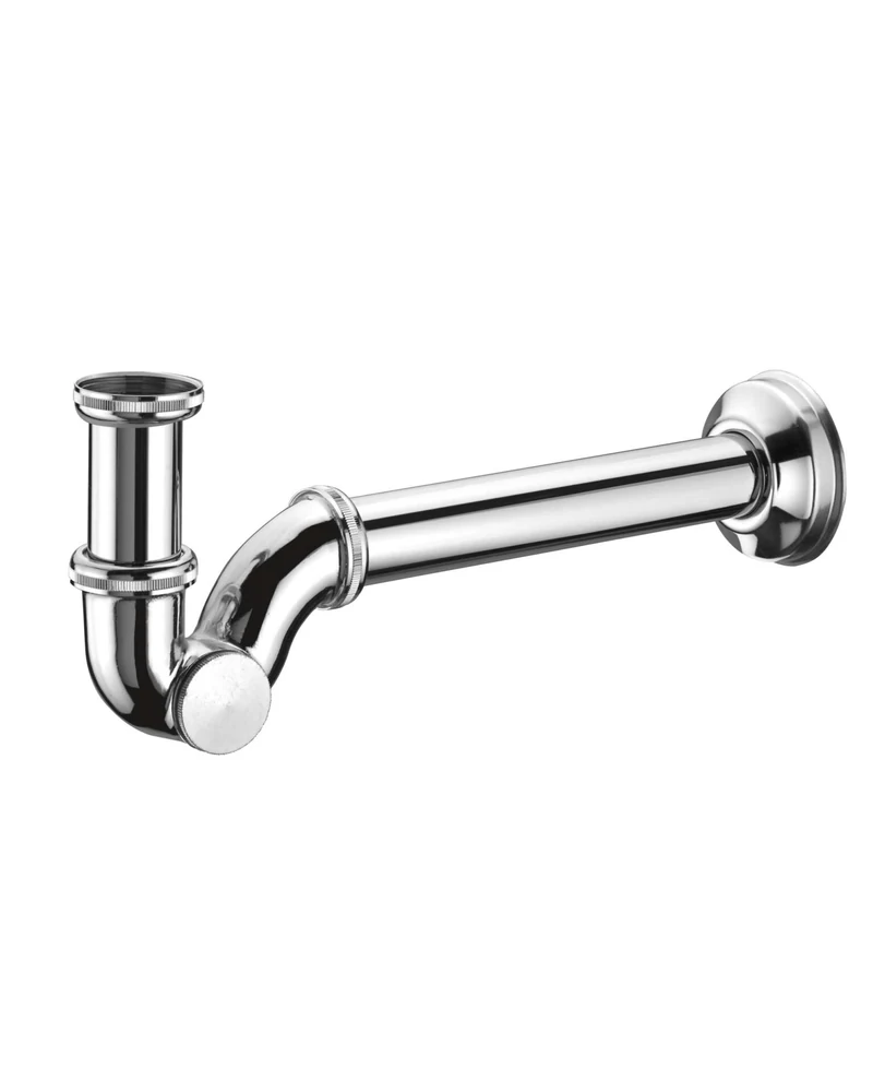 Sifone ribassato per bidet in ottone cromato, attacco universale | KoseDiCasa